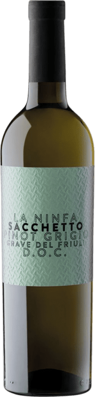 12,95 € Бесплатная доставка | Белое вино Sacchetto Grave D.O.C. Friuli Фриули-Венеция-Джулия Италия Pinot Grey бутылка 75 cl