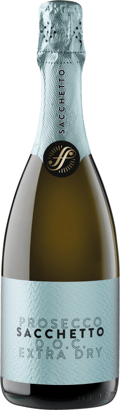 15,95 € Envoi gratuit | Vin Mousseux Blanc Sacchetto Extra Dry — Extra-Sec D.O.C. Prosecco Frioul-Vénétie Julienne Italie Glera 75 cl