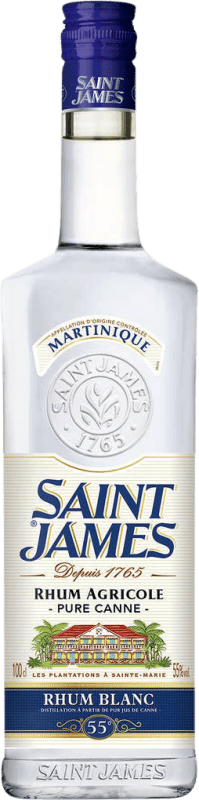 51,95 € 免费送货 | 朗姆酒 Plantations Saint James Blanc I.G.P. Martinique 马提尼克 瓶子 1 L