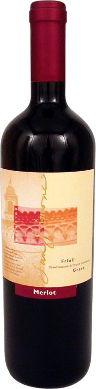 8,95 € Spedizione Gratuita | Vino Rosso San Simone di Brisotto Prestige I.G.T. Friuli - Venezia Giulia Friuli-Venezia Giulia Italia Merlot 75 cl