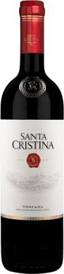 11,95 € Spedizione Gratuita | Vino rosso Santa Cristina Rosso I.G.T. Toscana Marcas Italia Merlot, Sangiovese, Nebbiolo, Cabernet Bottiglia 75 cl