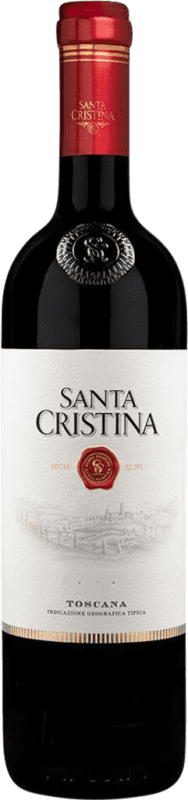 12,95 € 免费送货 | 红酒 Santa Cristina Rosso I.G.T. Toscana Marcas 意大利 Merlot, Sangiovese, Nebbiolo, Cabernet 瓶子 75 cl