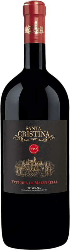 26,95 € Envío gratis | Vino tinto Santa Cristina Le Maestrelle I.G.T. Toscana Marcas Italia Merlot, Sangiovese, Nebbiolo Botella Magnum 1,5 L