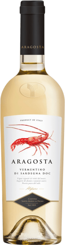 10,95 € 免费送货 | 白酒 Santa Maria di Palma Aragosta D.O.C. Vermentino di Sardegna Cerdeña 意大利 瓶子 75 cl