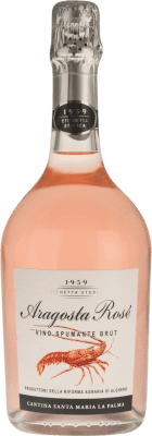 13,95 € Envio grátis | Espumante rosé Santa Maria di Palma Aragosta Spumante Rosé Brut Itália Cannonau, Monica, Cagnulari Garrafa 75 cl