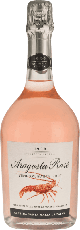 13,95 € Envío gratis | Espumoso rosado Santa Maria di Palma Aragosta Spumante Rosé Brut Italia Cannonau, Monica, Cagnulari Botella 75 cl