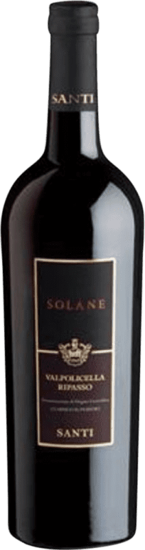 17,95 € Spedizione Gratuita | Vino rosso Santi Solane Classico Superiore D.O.C. Valpolicella Ripasso Venecia Italia Nebbiolo, Corvina Bottiglia 75 cl