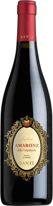 36,95 € Бесплатная доставка | Красное вино Santi D.O.C.G. Amarone della Valpolicella Venecia Италия Nebbiolo — Неббиоло, Corvina — Корвина Бутылка 75 cl