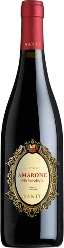 45,95 € Envio grátis | Vinho tinto Santi D.O.C.G. Amarone della Valpolicella Venecia Itália Nebbiolo, Corvina Garrafa 75 cl