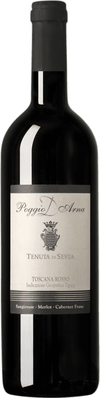 18,95 € Бесплатная доставка | Красное вино Villa a Sesta Poggio d'Arna Rosso I.G.T. Toscana Тоскана Италия Merlot, Sangiovese, Cabernet Franc бутылка 75 cl