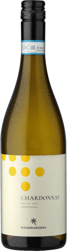 11,95 € Spedizione Gratuita | Vino bianco Mandrarossa Laguna Secca Bianco D.O.C. Sicilia Sicilia Italia Chardonnay Bottiglia 75 cl