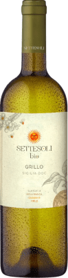 8,95 € Spedizione Gratuita | Vino bianco Settesoli D.O.C. Sicilia Sicilia Italia Grillo Bottiglia 75 cl