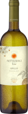 7,95 € Spedizione Gratuita | Vino Bianco Settesoli D.O.C. Sicilia Sicilia Italia Grillo Eco — Biologico 75 cl
