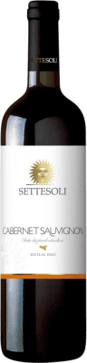 9,95 € Spedizione Gratuita | Vino rosso Settesoli D.O.C. Sicilia Sicilia Italia Cabernet Sauvignon Bottiglia 75 cl