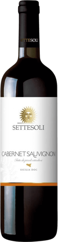 10,95 € Spedizione Gratuita | Vino rosso Settesoli D.O.C. Sicilia Sicilia Italia Cabernet Sauvignon Bottiglia 75 cl