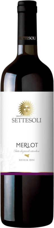 6,95 € Free Shipping | Red Wine Settesoli D.O.C. Sicilia Sicily Italy Merlot 75 cl