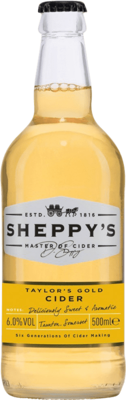 6,95 € Envío gratis | Sidra Sheppy's Taylor's Gold Single Variety Apple Somerset Reino Unido Botella Medium 50 cl