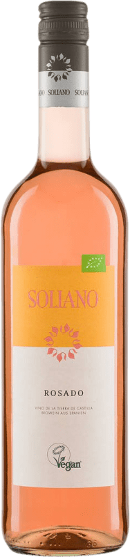 6,95 € Envoi gratuit | Vin Rosé Soliano D.O. La Mancha Castilla La Mancha Espagne Tempranillo Eco — Biologique Bouteille 75 cl