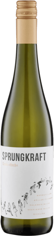 12,95 € Envio grátis | Vinho branco Sprungkraft Cuvée Hoch Weiss I.G. Baden Baden-Württemberg Alemanha Sauvignon Branca, Riesling, Pinot Branco, Sauvignon, Mascate Garrafa 75 cl