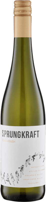 12,95 € Spedizione Gratuita | Vino bianco Sprungkraft Cuvée Hoch Weiss I.G. Baden Baden-Württemberg Germania Sauvignon Bianca, Riesling, Pinot Bianco, Sauvignon, Moscato Giallo Bottiglia 75 cl