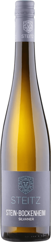 27,95 € Kostenloser Versand | Weißwein Steitz Stein Bockenheim Trocken Q.b.A. Rheinhessen Rheinhessen Deutschland Silvaner Flasche 75 cl
