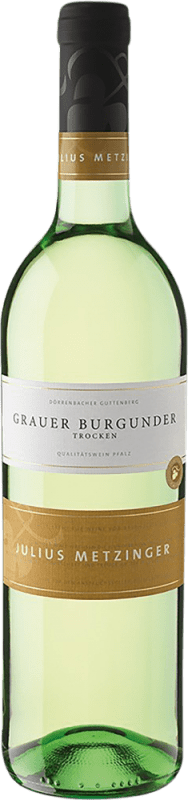 7,95 € Envio grátis | Vinho branco Julius Metzinger Seco Q.b.A. Pfälz Pfälz Alemanha Pinot Cinza Garrafa 75 cl