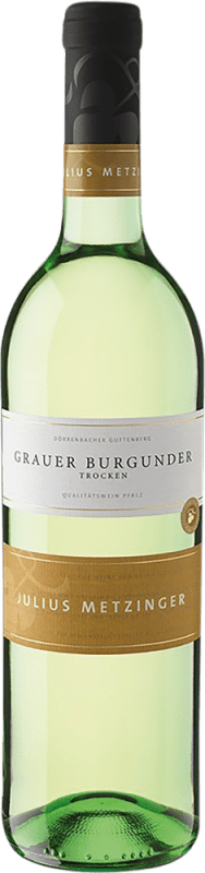 9,95 € Kostenloser Versand | Weißwein Julius Metzinger Trocken Q.b.A. Pfälz Pfälz Deutschland Grauburgunder Flasche 75 cl