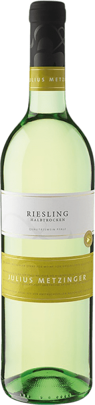 7,95 € Kostenloser Versand | Weißwein Julius Metzinger Halbtrocken Halbsüß Q.b.A. Pfälz Pfälz Deutschland Riesling Flasche 75 cl