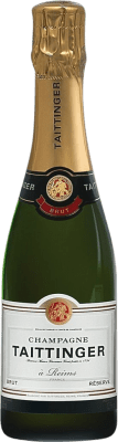 31,95 € Kostenloser Versand | Weißer Sekt Taittinger Brut — Herb Reserve — Gereift A.O.C. Champagne Champagner Frankreich Pinot Noir — Spätburgunder, Chardonnay, Pinot Meunier — Schwarzriesling Halbflasche 37 cl