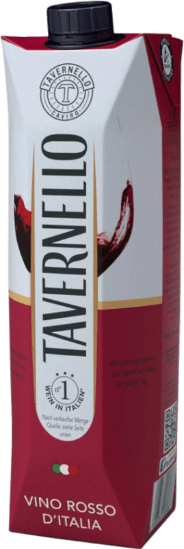 5,95 € 送料無料 | 赤ワイン Tavernello イタリア Sangiovese — サンジョヴェーゼ, Montepulciano — モンテプルチャーノ, Nerello — ネレッロ テトラパック 1 L