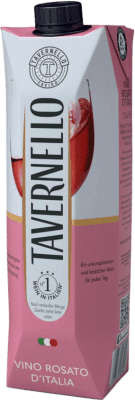 5,95 € Envío gratis | Vino rosado Tavernello Rosato Tetrabrik Italia Sangiovese, Nebbiolo 1 L