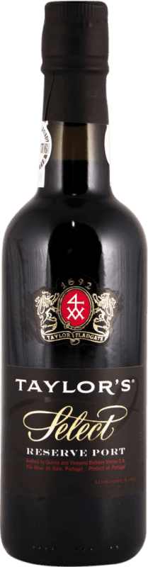 9,95 € Envoi gratuit | Vin fortifié Taylor's Ruby Select I.G. Porto Porto Portugal Nebbiolo, Touriga Franca, Touriga Nacional, Tinta Cão, Tinta Barroca Demi- Bouteille 37 cl