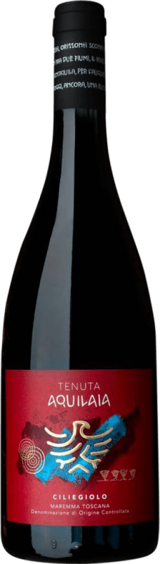 16,95 € Spedizione Gratuita | Vino Rosso Tenuta Aquilaia D.O.C. Maremma Toscana Toscana Italia Ciliegiolo 75 cl