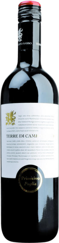 10,95 € 免费送货 | 红酒 Campo di Sasso I.G.T. Puglia 普利亚大区 意大利 Primitivo 瓶子 75 cl