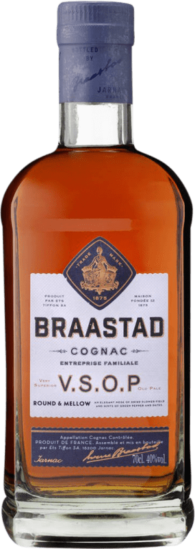 28,95 € Бесплатная доставка | Коньяк Tiffon Braastad VSOP A.O.C. Cognac Норвегия бутылка 70 cl