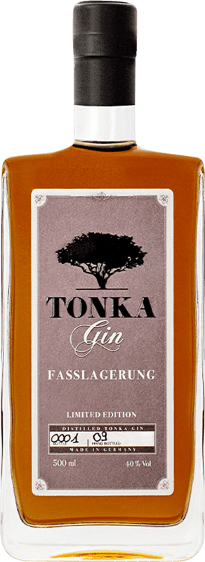 49,95 € Free Shipping | Genever Gin Tonka Fasslagerung Germany Medium Bottle 50 cl