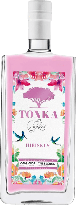 36,95 € Envio grátis | Gin Tonka Gin Hibiskus Gin Alemanha Garrafa Medium 50 cl