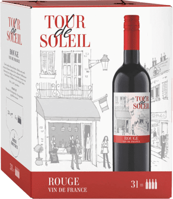 18,95 € Бесплатная доставка | Красное вино Tour de Soleil Rouge Франция Merlot, Syrah, Cabernet, Marselan Bag in Box 3 L