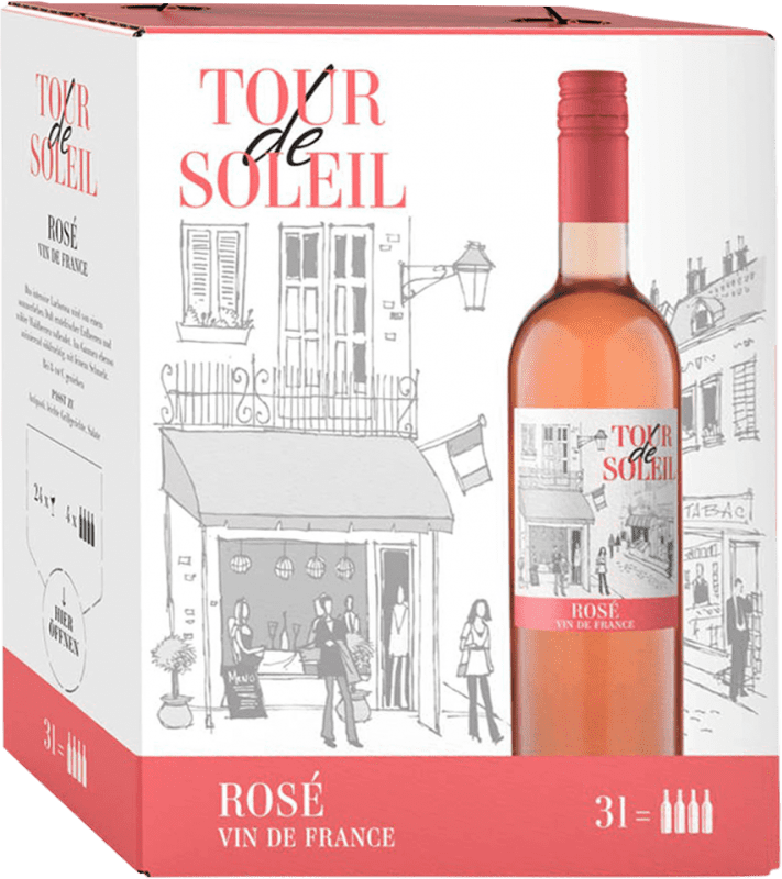 19,95 € 送料無料 | ロゼワイン Tour de Soleil Rosé — ロゼ フランス Syrah — シラー, Cinsault — サンソー バッグ・イン・ボックス 3 L