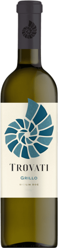 6,95 € Envio grátis | Vinho branco Trovati D.O.C. Sicilia Sicília Itália Grillo Garrafa 75 cl