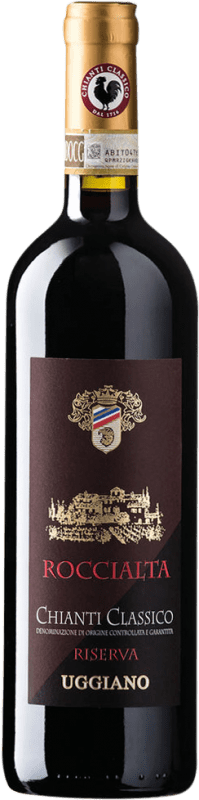 17,95 € Spedizione Gratuita | Vino rosso Uggiano Roccialta Riserva D.O.C.G. Chianti Classico Italia Sangiovese, Canaiolo Bottiglia 75 cl