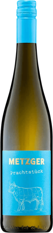 15,95 € Бесплатная доставка | Белое вино Uli Metzger Prachtstück KuhbA Halbtrocken — Полусухое Cuvée Q.b.A. Pfälz Пфальце Германия Nebbiolo — Неббиоло, Scheurebe — Шойребе, Bacchus — Бахус 75 cl
