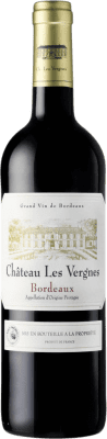8,95 € Envío gratis | Vino Tinto Univitis Château les Vergnes A.O.C. Bordeaux Burdeos Francia Merlot, Cabernet Sauvignon, Cabernet Franc 75 cl