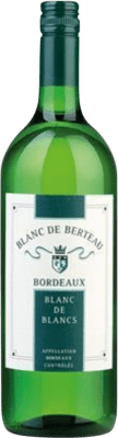 12,95 € Envio grátis | Vinho branco Univitis Blanc de Berteau Blanc de Blancs A.O.C. Bordeaux Bordeaux França Garrafa 1 L