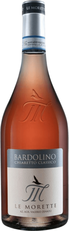 15,95 € Бесплатная доставка | Розовое вино Valerio Zenato Le Morette Chiaretto Классический D.O.C. Bardolino Venecia Италия Nebbiolo — Неббиоло, Corvina — Корвина, Molinara — Молинара 75 cl