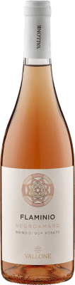 14,95 € Kostenloser Versand | Rosé-Wein Vallone Flaminio Rosato D.O.C. Brindisi Italien Negroamaro Flasche 75 cl