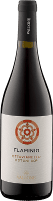 14,95 € Kostenloser Versand | Rotwein Vallone Flaminio Ottavianello D.O.C. Ostuni Italien Flasche 75 cl