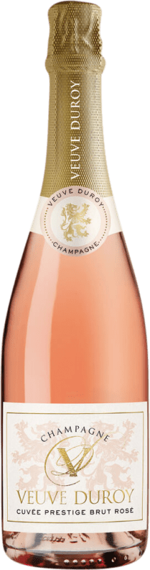 62,95 € Kostenloser Versand | Rosé Sekt Veuve Duroy Rosé A.O.C. Champagne Champagner Frankreich Nebbiolo, Chardonnay, Pinot Meunier — Schwarzriesling 75 cl