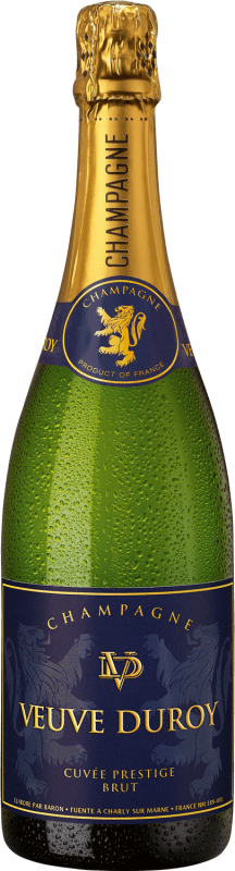 29,95 € Бесплатная доставка | Белое игристое Veuve Duroy Cuvée Prestige брют A.O.C. Champagne шампанское Франция Nebbiolo, Chardonnay, Pinot Meunier бутылка 75 cl