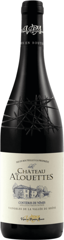 9,95 € 免费送货 | 白酒 Propriétés Associés Château des Alouettes Rouge A.O.C. Costières de Nîmes 罗纳 法国 Syrah, Grenache 瓶子 75 cl